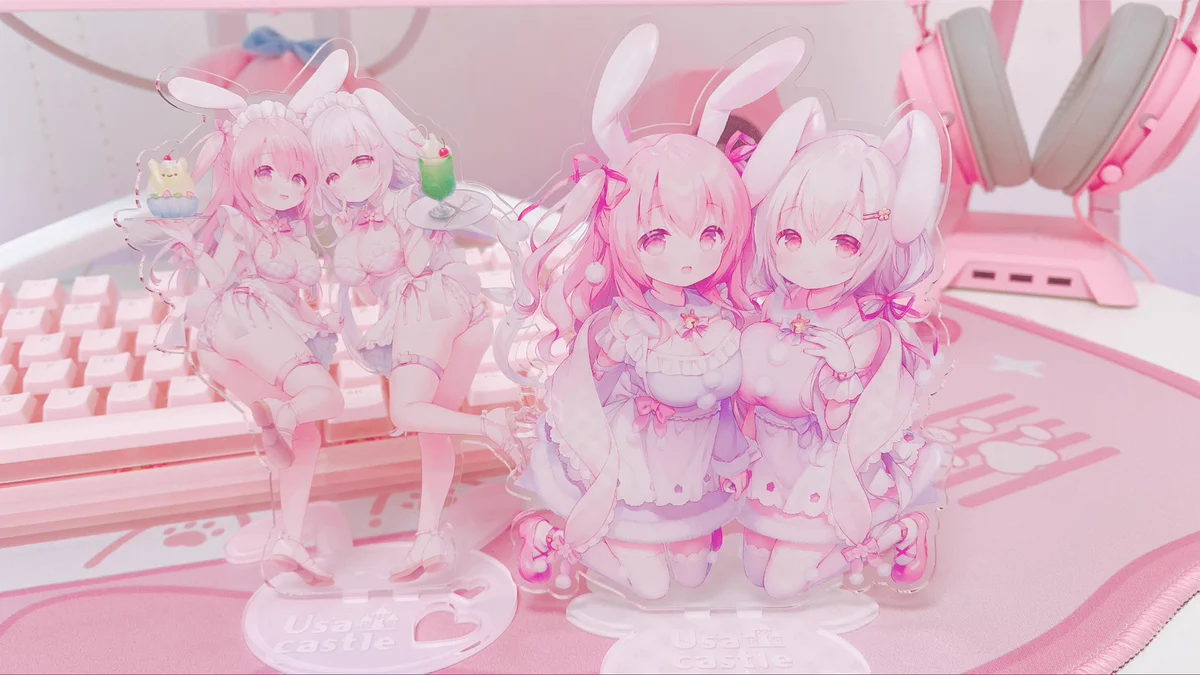 うさ城まに アクリルスタンド W桜ちゃん 3種類 𝑚𝑖𝑖𝑎 🤍🎀 on X: 