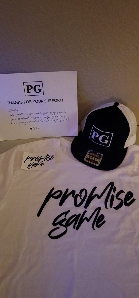 A big shout out and thank you to <a href="/PromiseGame/">Promise Game</a> for the merch! You guys rock! 🔥🤘😎🤘🔥