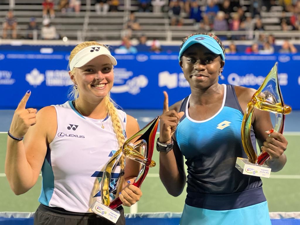 Mission at the J1 Repentigny Canada Complete 💯✅. Congratulations @Okutoyiangella2 and Malwina Rowinska 💪💪🤩🏆. Another doubles Trophy 🤩🤩 #TeamKenya #InspiringTheNation