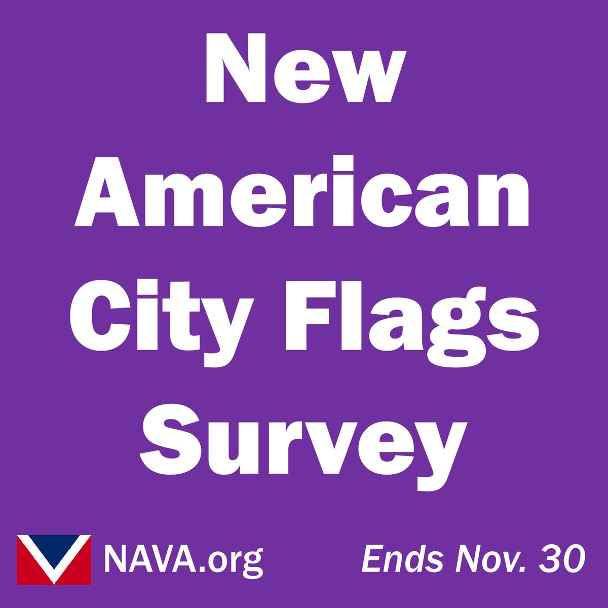 You're invited to rate the designs of over 300 U.S. municipal flags adopted since 2015.

Take the NAVA survey to make history in the study of American city flags!

bit.ly/cityflag-surve…

#flag #flags #cityflag #cityflags #flagdesign #vexillology #americancityflags #survey