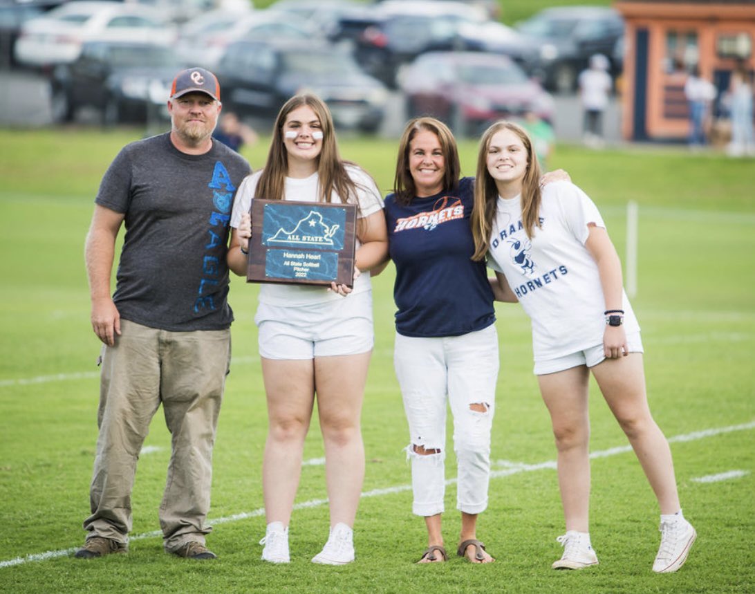 hannahhearll's tweet photo. Was presented my First Team All-State plague tonight at our football game!! 💙🧡 @SoftballOchs @VirginiaOCElite #WeAreOC https://t.co/1xubtnGOkX