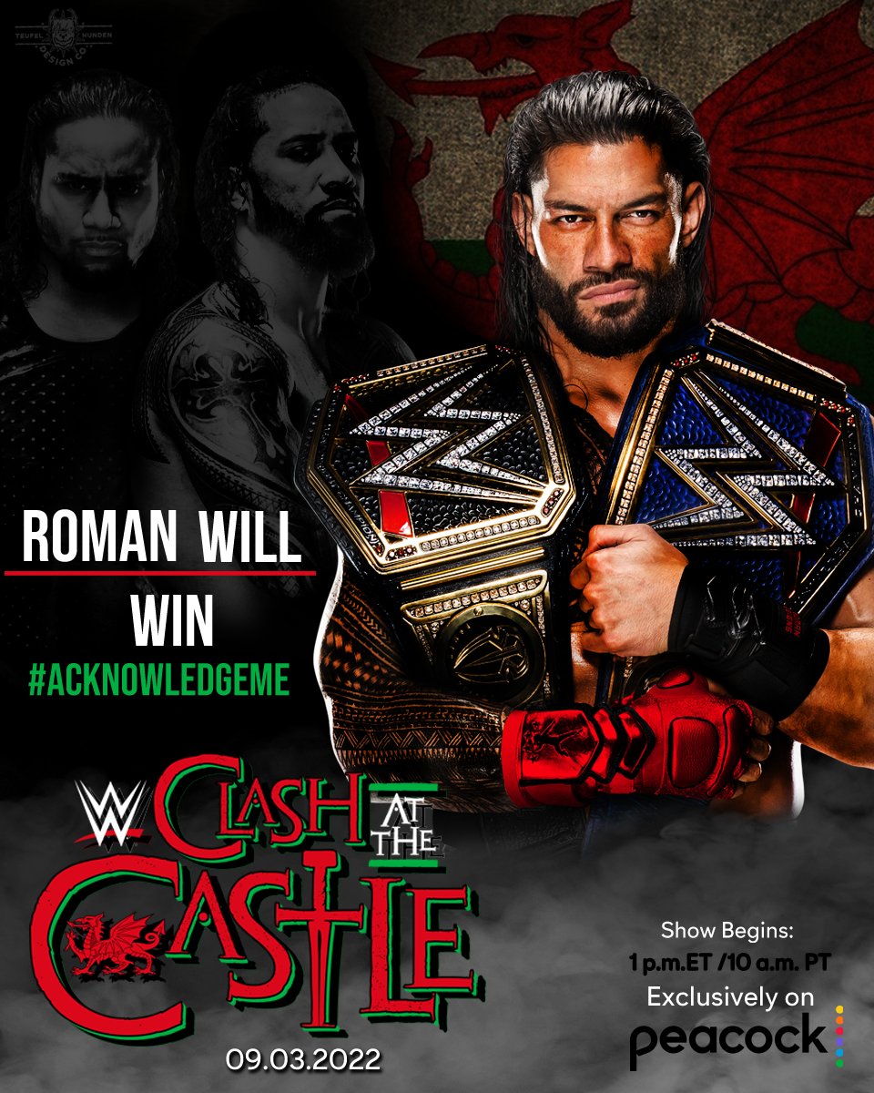 ToxixArt's tweet photo. #RomanWillWin #AcknowledgeMe #ClashAtTheCastle
@WWE @WWERomanReigns
Feel free to share to show your support! https://t.co/9bB8gyROag