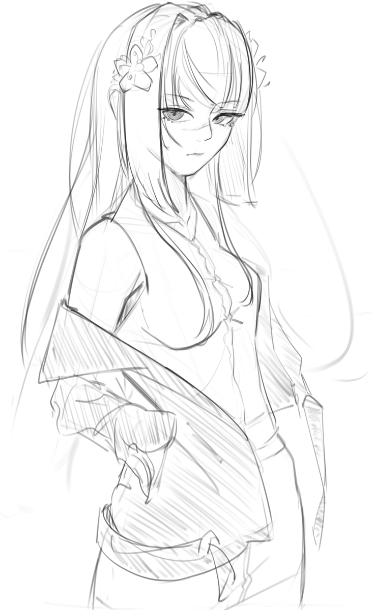 Onisemain's tweet photo. started using Cecile as a model for my practiceeee and god damn the first sketch itself looks amazing✨#cecIllust #ctrlCecile https://t.co/r2HJHHuxOD
