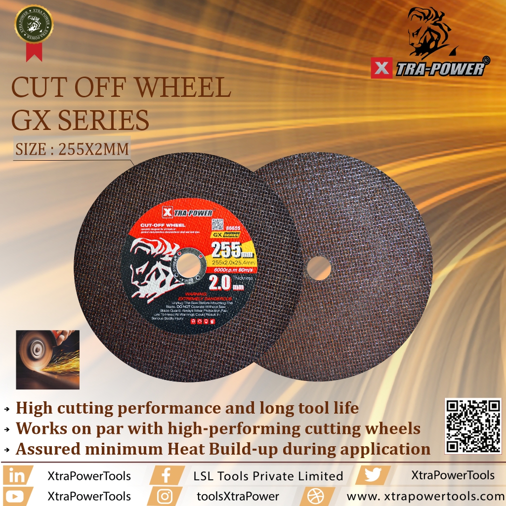 ToolsXtraPower's tweet image. Xtra Power Cut Off Wheel GX Series
GX Series makes a great addition to your party of tools with its highly aggressive grind and maximum metal removal rate that cuts through stainless steel, hardness steel, or cast-iron metal like butter. 
#xtrapower #xtrapowertools #lsltools