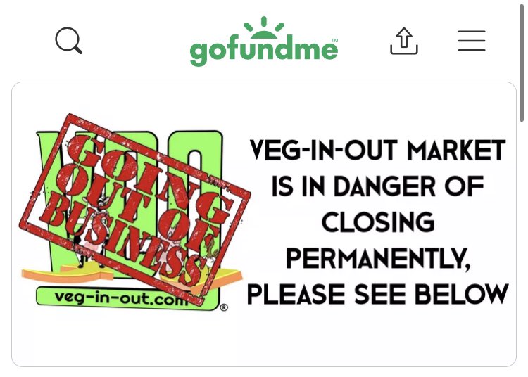 Please share!We’re planning on moving to a bigger location with a full kitchen; bringing in local vegan vendors,produce,bulk options+ more!If you’re able to shop with us that helps a lot; if not please consider donating,liking and sharing our posts,telling folks about us cont. 👇