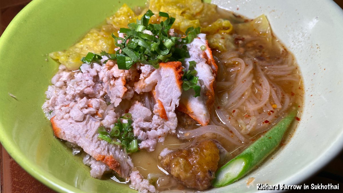 RichardBarrow's tweet photo. I cannot come to Sukhothai without having Sukhothai Noodles for lunch. Janthong Restaurant is a good place to eat it. Very delicious. I will come here for breakfast tomorrow while I’m waiting for my bus. A nice variety of food here.

📍MAP: https://t.co/tYntcWntL0 #ThaiFood https://t.co/tlzSDjxg6a
