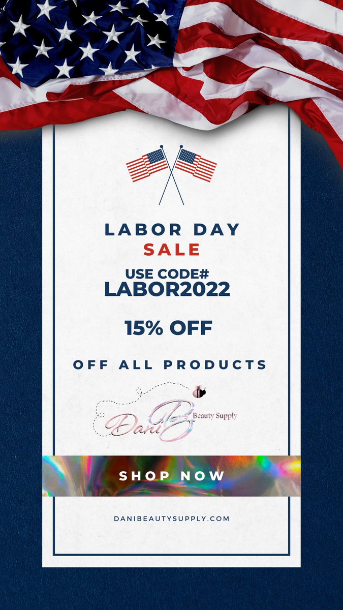 BeautyDanib's tweet photo. Labor Day sale starts today! https://t.co/spo1Kp8DL0