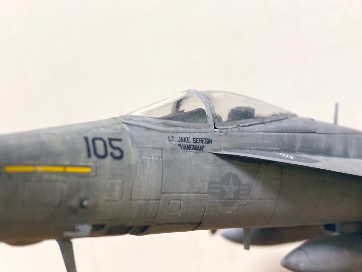 jun_area51's tweet photo. 1/72  FA18E Dagger🗡Spare: 
Hangman

“I don’t like that look” 

#FA18FSuperHornet 
#トップガン    
#トップガン祭り https://t.co/lSK06PWbFI
