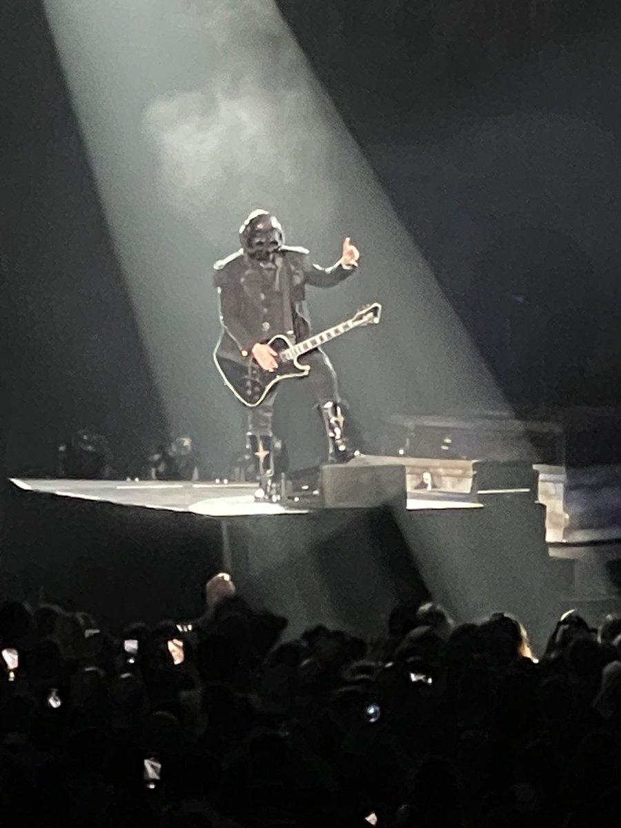 Ocean_Amber's tweet photo. Ghost was amazing!  He has so much stage presence!!!! We got to meet him and take a picture with him!!

#Ghost #Ghosttour #Ghost2022 #huntsville https://t.co/MrUKPyJUTj