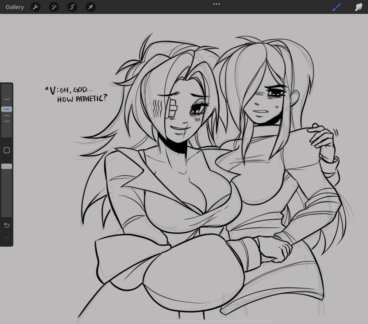 ZombieLung's tweet photo. Scraps of a wip #skullgirls #paraval https://t.co/kgSBSEzY4J