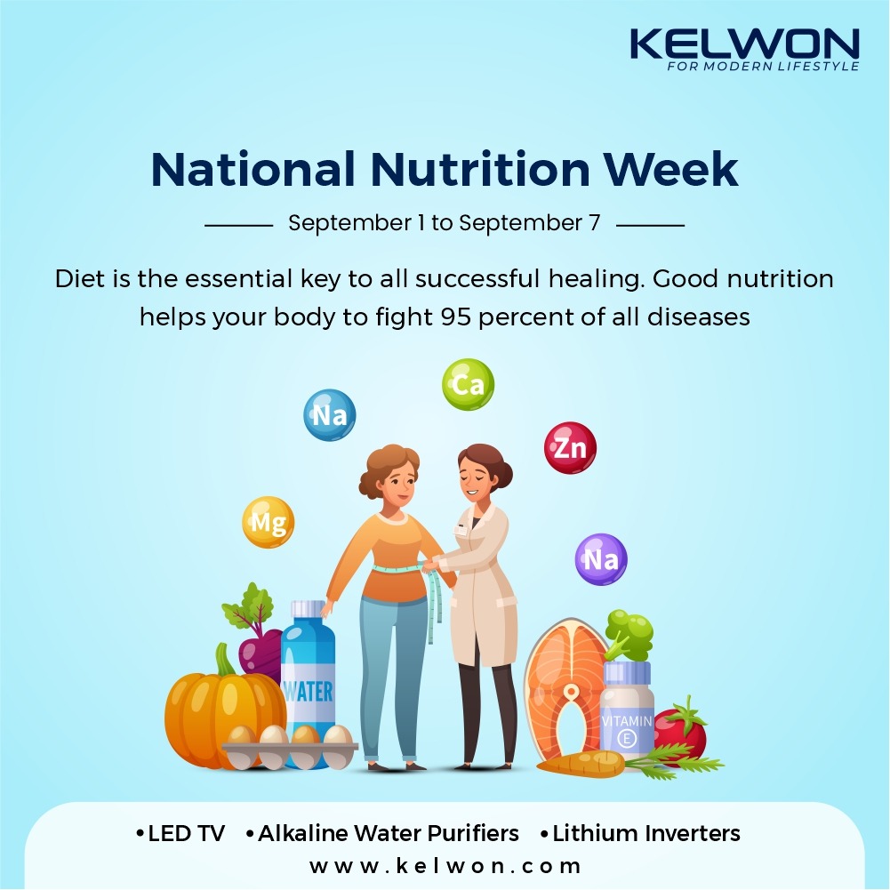 KelwonIndia's tweet image. The doctors of the future will no longer treat the human frame with drugs, but rather will cure and prevent disease with nutrition.

#kelwon #KelwonInverter #kelwonLEDTV #kelwonwaterpurifier #NationalNutritionWeek #NutritionWeek #Health #healthcare