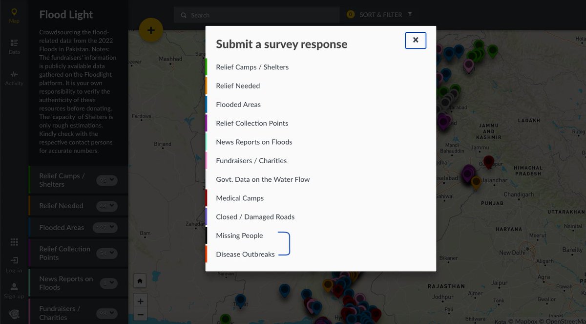 CodeforPakistan's tweet photo. Not only have people been displaced from their homes, but they have also been separated from their family members during the damage cause by #FloodsInPakistan2022.

To help missing people reunite with their loved ones, #floodlight now has a survey to report missing people 🧵👇 https://t.co/lv7DbqSleC