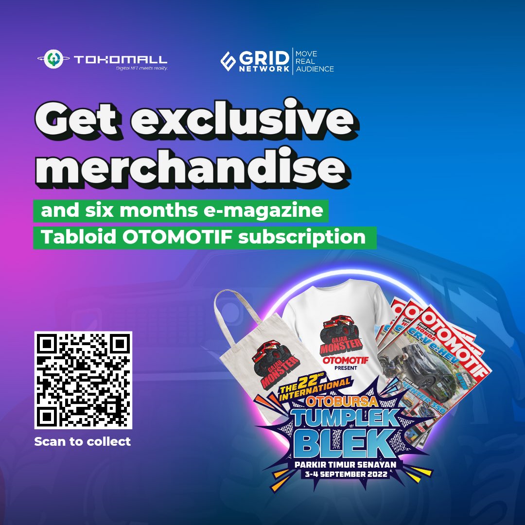 otomotifweekly's tweet photo. Akhirnya, NFT Gajah Monster telah dirilis!
Dapatkan secara ekslusif di TokoMall!
Gajah Monster Dynamite https://t.co/gF8U6B3ans
Gajah Monster Hammer https://t.co/uq8jaAFnvL
Cara membeli NFT Gajah Monster https://t.co/bVMmDFKEtj
#TumplekBlek2022 #AutoBangkit https://t.co/mkBKUAfYVs