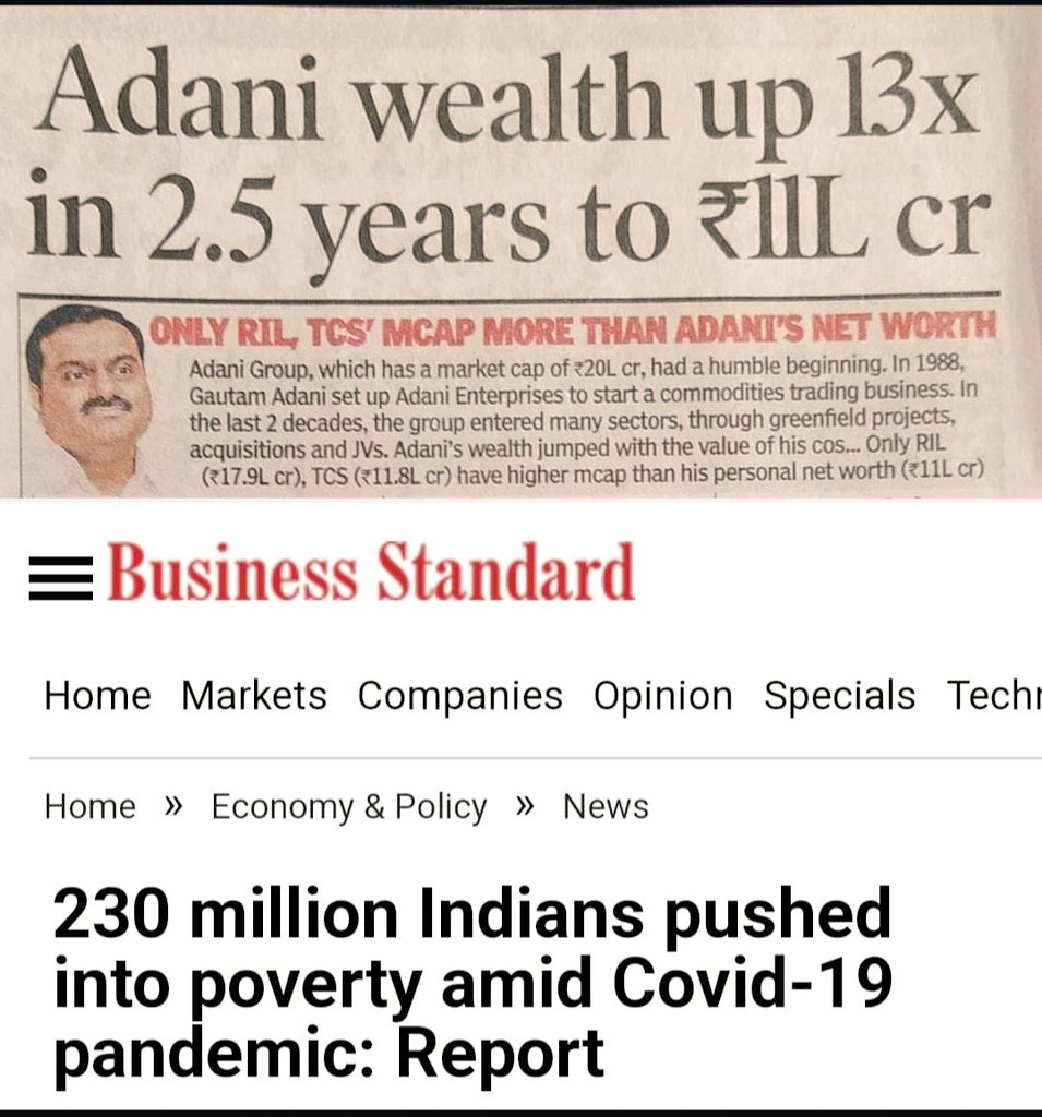 KumRN_BPM's tweet photo. @selvan4twit @nsitharamanoffc @nsitharaman @BJP4Telangana Is it Central government of India paid out of taxpayers money or Modi's personal government paid out of Adani-Ambani's pocket ?!
#HeightsOfShamelessness https://t.co/lxzztGyXQA