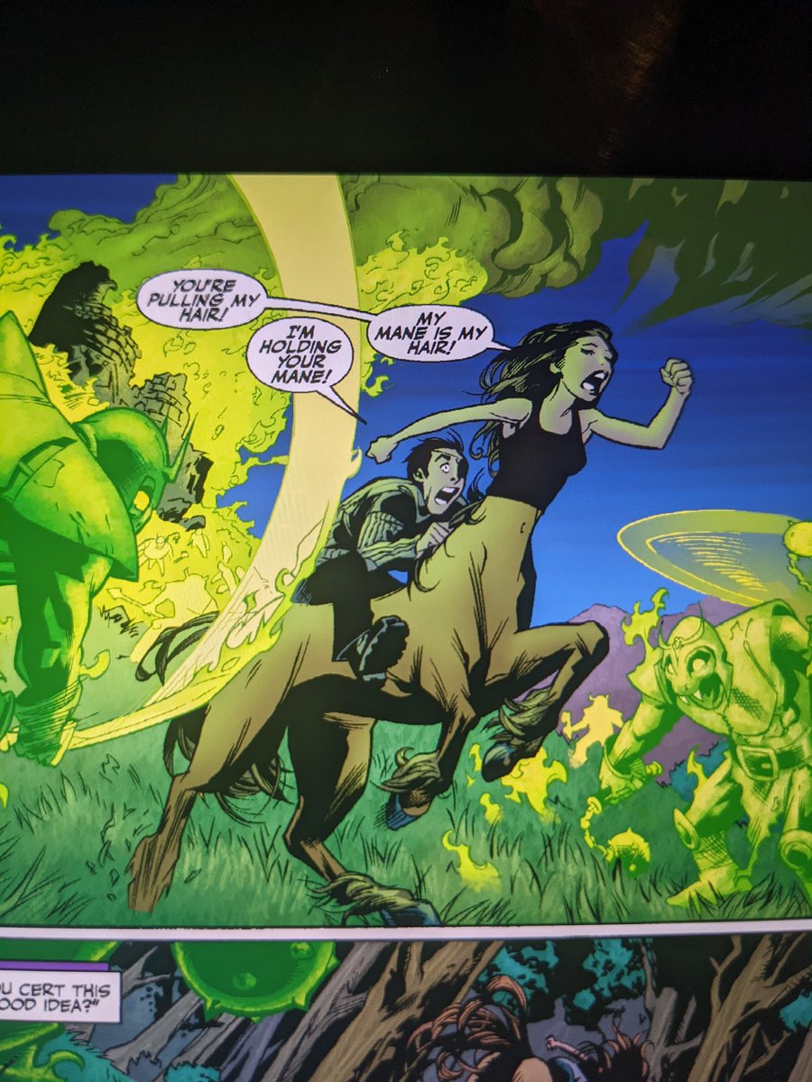 Finally getting to the Buffy season 8 comics - they're really well written - such a wild, weird ride. Loving the weirdness of Dawn being a giant and then a centaur #BuffyTheVampireSlayer