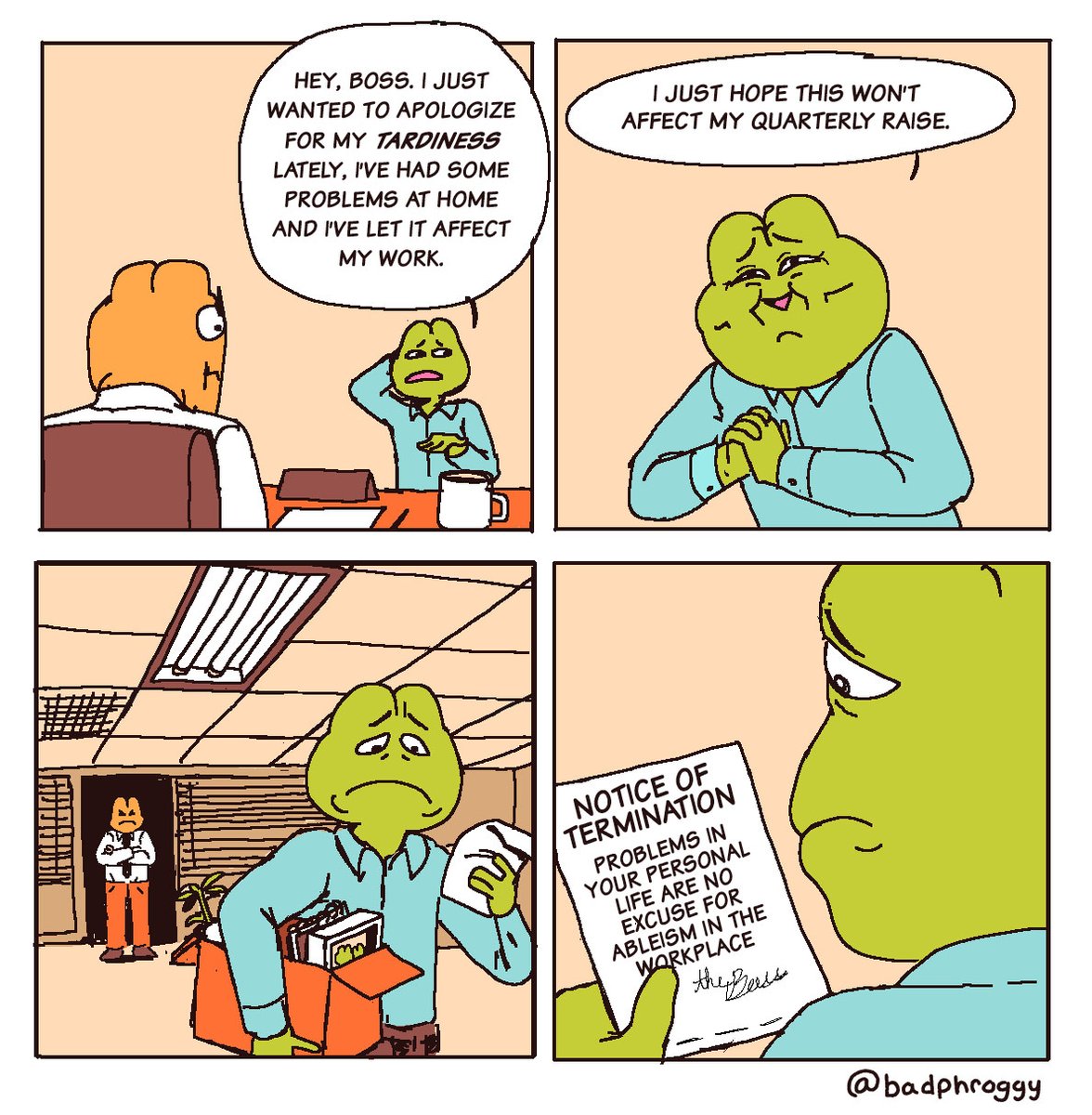 badphroggy's tweet photo. New Comic
No Excuse for Tardiness https://t.co/R6WFm41rkX