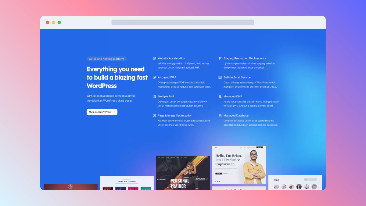 Buat kamu web performance geek dan senang untuk membuat situs WordPress-nya jauh lebih cepat ⚡️

Saya mau kasih diskon 50% untuk pembelian <a href="/wpkilat/">WPKilat: The best way to run your WordPress sites</a> di bulan pertama ✨

Pakai kode `DISCOUNT50` di halaman checkout! Berlaku untuk semua paket di WPKilat 🙌

wpkilat.com