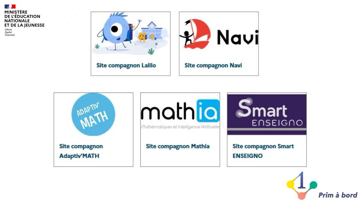 prim_edu_num's tweet photo. 🏫 Les incontournables de la rentrée - n° 6⃣

📌 5 assistants du professeur en mathématiques et français pour le cycle 2 s'appuyant sur l'intelligence artificielle
  
▶️ https://t.co/2RBitqw3V2

✅ 3 applications en mathématiques 
✅ 2 applications en français
✅ Accès gratuit https://t.co/Vlw2maPz6p
