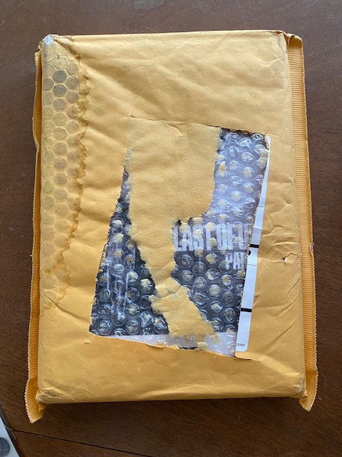 z0mbyte_'s tweet photo. Pretty disappointed! @PlayStation I was expecting it to arrive in a box secured between two pieces of foam, packing peanuts, the works! 😭 Nope. Just this flimsy mailer envelope. Please do better. 🙃 https://t.co/tan0tvPrUl