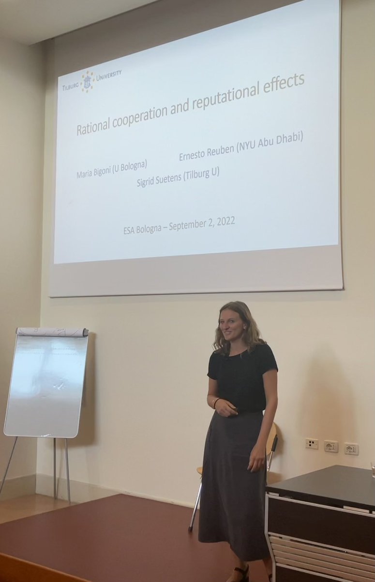 rghidoni86's tweet photo. Yesterday we had an other cool session on theory-driven experiments at #esabologna: @SSuetens ➡️reputation and cooperation; Arno Riedl ➡️intertemporal social preferences; @LorenzGoette ➡️expectation-based reference points https://t.co/GkLe7J7MUs