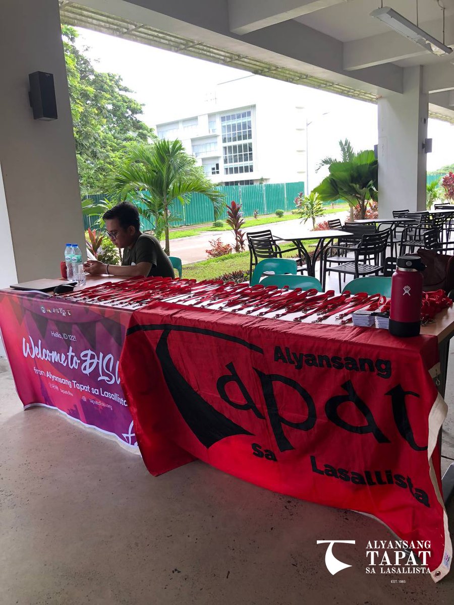 TapatDLSU's tweet photo. LOOK: TAPAT joins the CSO and various organizations in DLSU as they welcome the new batch of freshman students with this year’s Frosh Welcoming: Fiesta in the City!

The party has conducted their welcome booths in both the Manila and Laguna Campus.

ID 122, welcome to La Salle!💪🏼 https://t.co/58nNd1IpUi