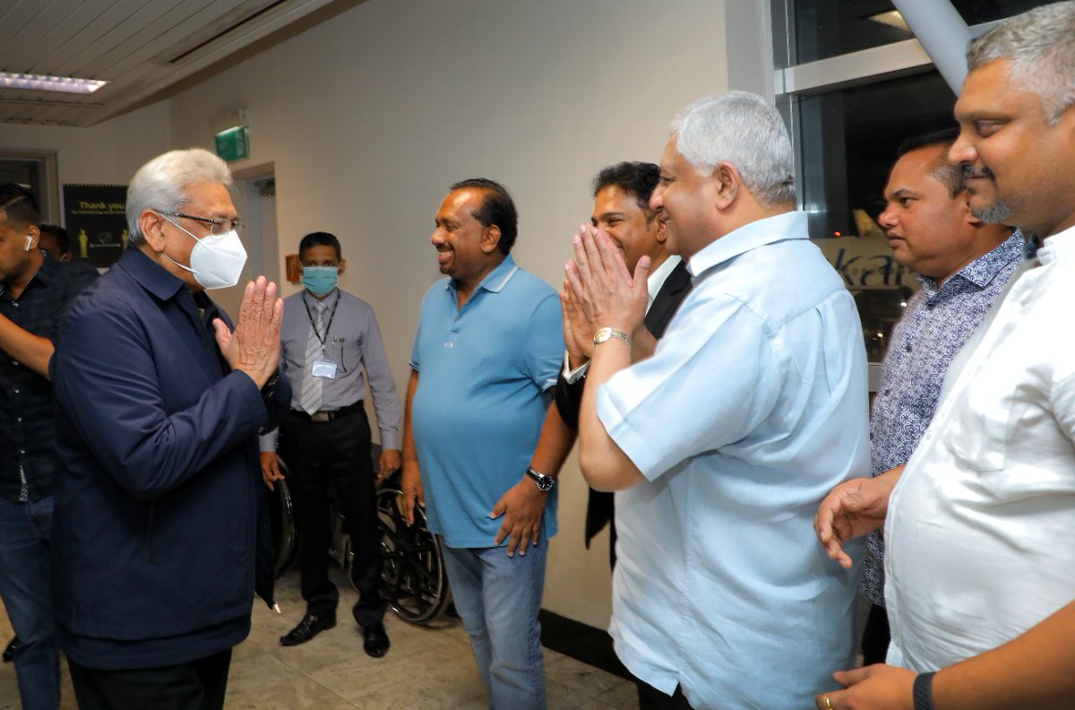 NewsUpdatelk's tweet photo. Former President Gotabaya Rajapaksa returns to Sri Lanka last night - Reporter- https://t.co/bOuodvssQr https://t.co/6X5fZ99sne