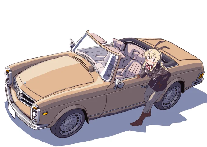 「どんなブルーリボンも、永遠のものではない、ということよ」
島風くんとメルセデスのスポーツカー。スティーブン・キングの『トッド夫人の近道』という短編がありまして、これに出てくる車がすこぶるかっこいいのです。 