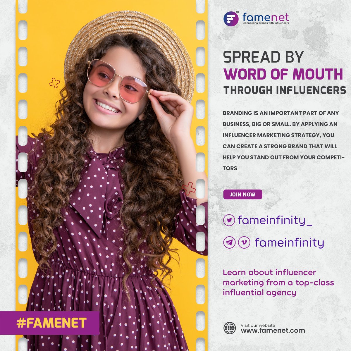 FameInfinity_'s tweet photo. Spread by word of mouth through Influencers
#influencer #branding #marketing #business #famenet 
Branding is an important part of any business, big or small. Learn more about influencer marketing here: https://t.co/iPcRQSPWBQ https://t.co/H10sG4c008