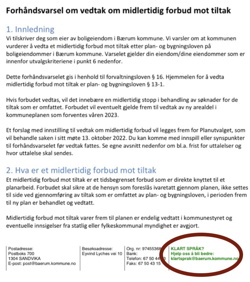 tnilssen's tweet photo. Har fått brev fra kommunen: «Forhåndsvarsel om vedtak om midlertidig forbud mot tiltak». Altså, hvor skal man starte….. https://t.co/6JYwDCqr3B