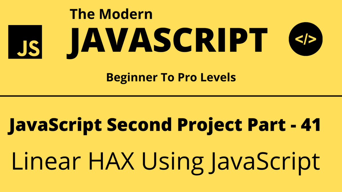 TechQuickLearn's tweet photo. The Modern JavaScript Tutorial Part 41 | Second Project | Linear HAX
#programming #techquicklearner #softwaredeveloper #webdevelopment #webdeveloper #learning #learn #javascript #php #reactjs #mysql #jquery #trending #tutorial #linearhax
Video link - https://t.co/FERsI5HrCq https://t.co/vTFyK7Y6ky