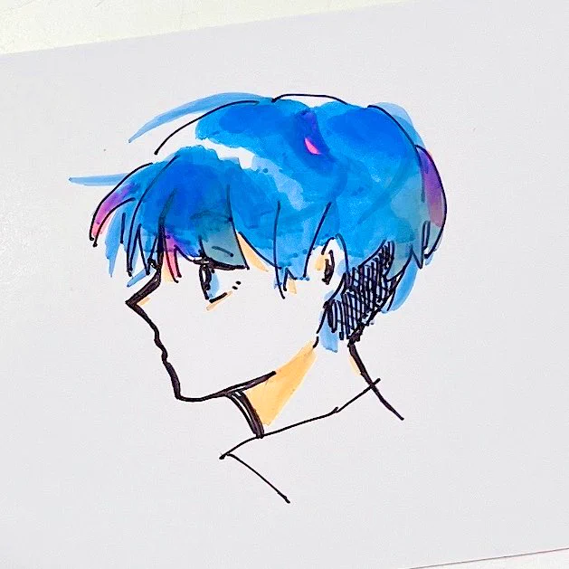 バイトの100均コピックで落書き 