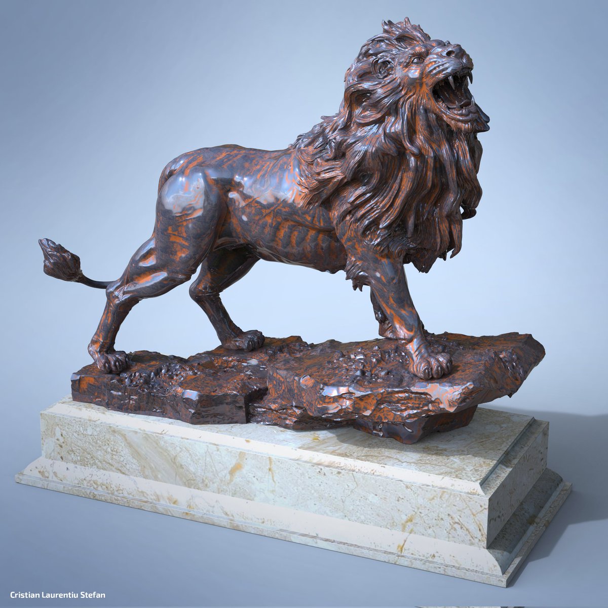 designcristy's tweet photo. The King! 🌟
#NFTART #collection #art #3d #digital #art #sculpture #leader #sculpt #zbrush #nftartwork #digitalart #animals #animation #3dprinting #3dartwork #sculpture #render #nftcreators #NFTcomunity https://t.co/6RkIb5pSah