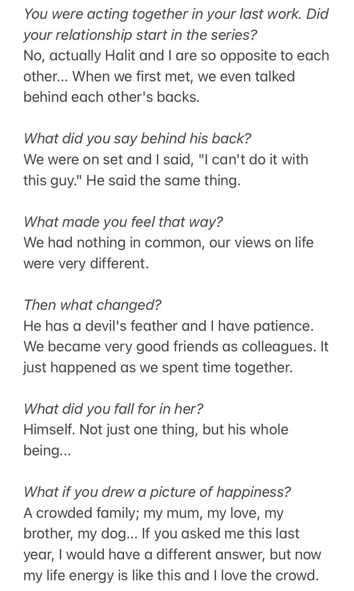 vataliee's tweet photo. Sinem’s answers connected to love in her last interview with better English translation 💗 #SinemÜnsal #HalSin https://t.co/L2lps6w993