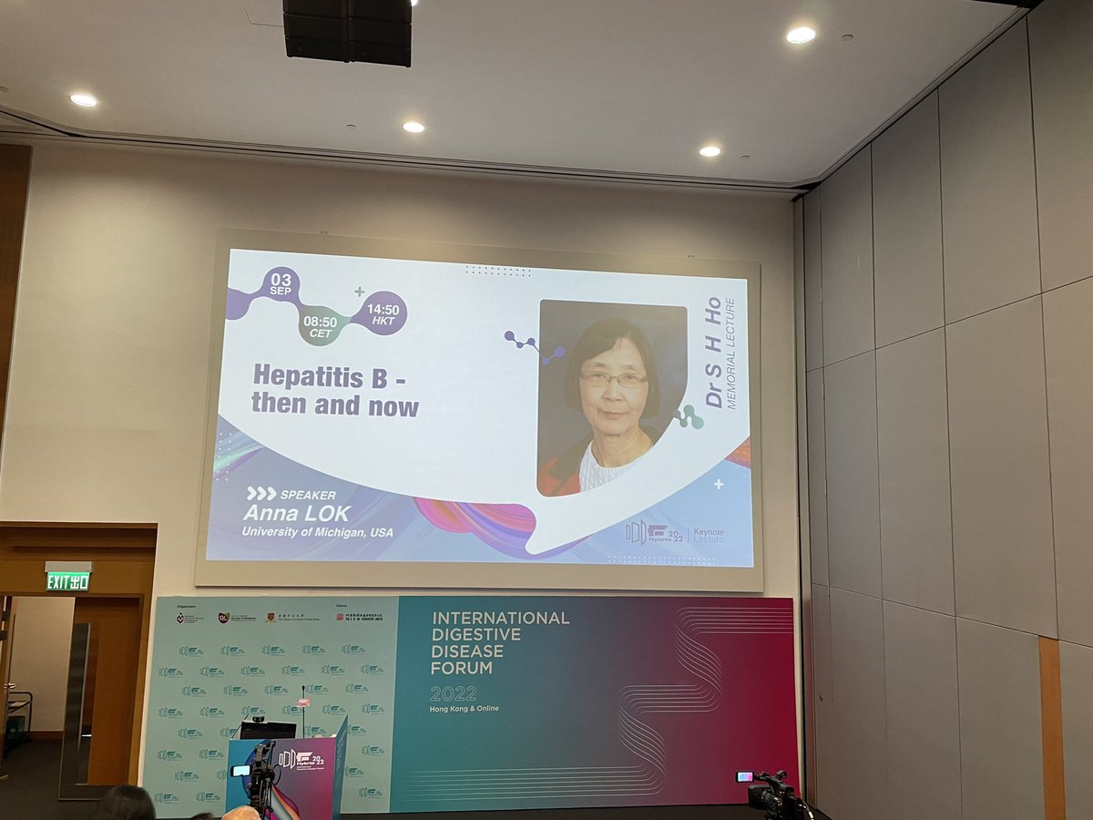 RashidLui's tweet photo. The Dr SH Ho Memorial Lecture delivered by Prof Anna Lok at #IDDF2022
@IDDF_CUHK @CUHKGI @CUHKMedicine @CUHKofficial @AASLDtweets @AmerGastroAssn #livertwitter #gitwitter @TerryYip12 @wonglaihung @VWSWong @HenryLYChan @UMich @MichiganLiver @umichmedicine https://t.co/5XB13w1ewp