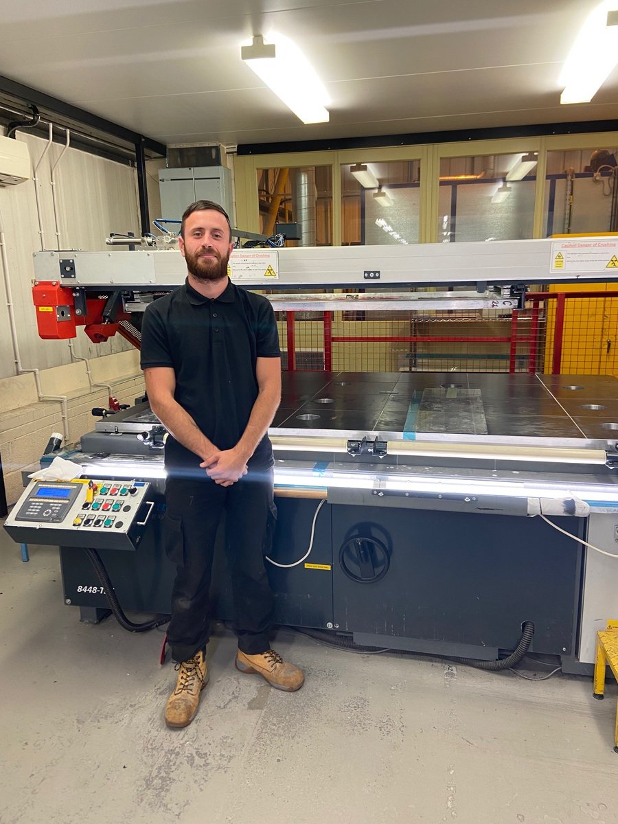 Zytronic's tweet photo. Our new colleague Mark Dean recently joined our glass screen print production team after visiting our site in July as part of a @MakeUK_ open event for National Manufacturing Day 2022.
Welcome to the team, Mark!
#ScreenPrinting #TouchscreenManufacturing #Manufacturing https://t.co/Atzson4N6b