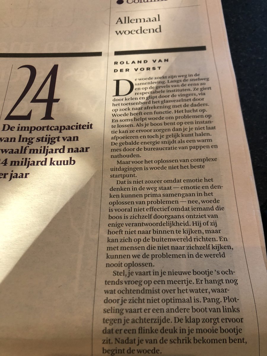 Al die woede inderdaad, wat als we het roer eens omgooien? Mooie column <a href="/RRRvanderVorst/">Roland van der Vorst</a> #mlnw