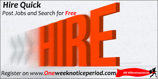 1weeknotice's tweet photo. https://t.co/0Bp9vLf29k is a unique job portal, focused on the concept of serving Employers to hire quick and Job seekers serving Notice Period to Find Jobs Quick . Free Registration . Register Today! Free Job Posting! #hiring #noticeperiod #jobs #Recruitment https://t.co/CRVzefbuie