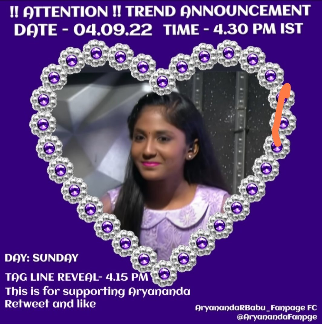 RohanSavarna's tweet photo. 📢TREND ALERT 📢
Date ~ 4th September (Sunday)
Time ~ 4.30pm
Tagline ~ 15 mins Before the time
Let's come together and shower our Queen of melody #SuperAryananda with love for her amazing journey in #superstarsinger2...
Save max Drafts
Follow each other for better reach https://t.co/cmo4rvlJDU