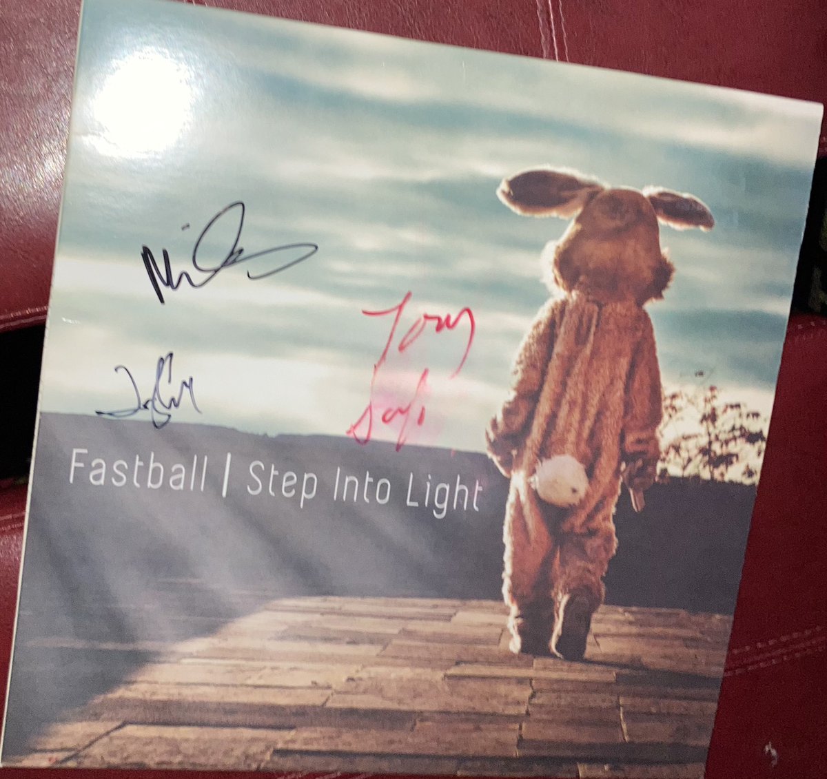 buxtonblonde's tweet image. Had to call an audible and put this one on next (I brought the empty album cover to their live show in Des Moines to get the autographs): #StepIntoLight 
#NowListening #vinyl #RecordPlayer #FastballTheBand