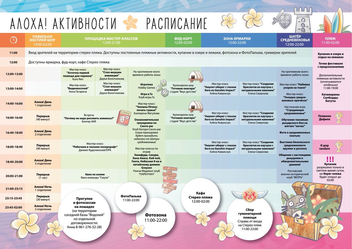 расписание фестиваля три четыре