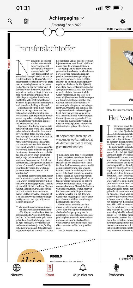 youpvanthek's tweet photo. .@nrc Transferslachtofferzaterdag https://t.co/Bl9w2kqe0W