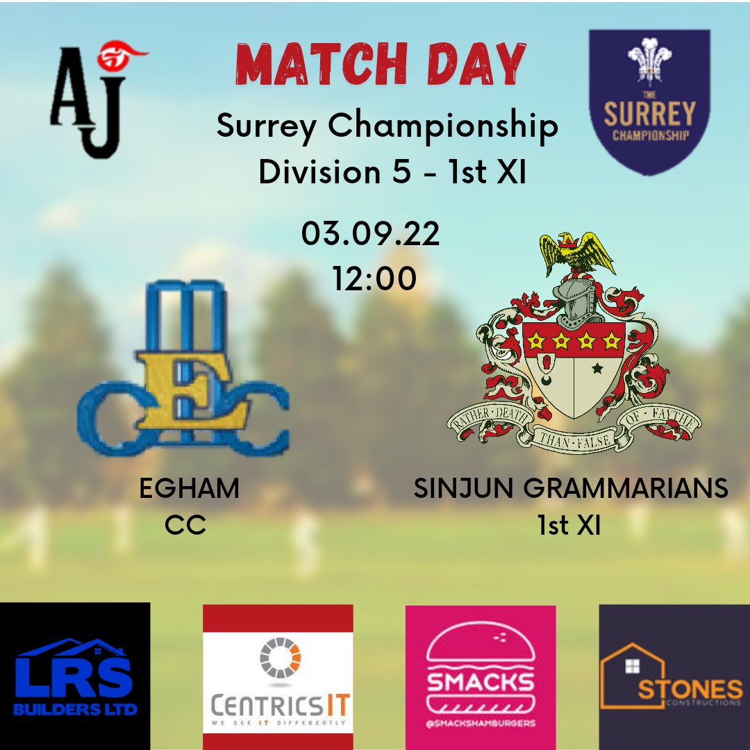 SinjunsCC's tweet photo. 🏏MATCHDAY 18🏏

Here we go then, last game of the @SurreyChamp season. 1s, 2s and 4s up, 3s have it in their hands, this would be a huge day for the club if we could achieve 4 promotions.

Good luck boys, do pop down to support the 2s and 4s at Trinity Road if you are about. https://t.co/yBaTxizGph