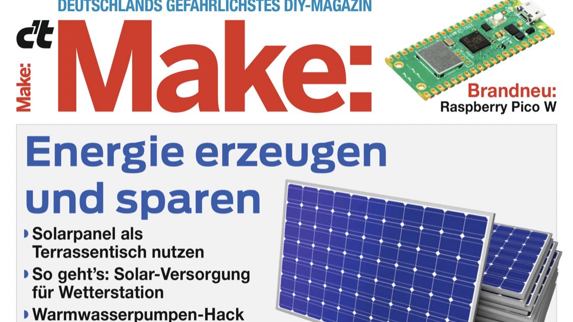 Guido Burger (@guido_burger) on Twitter photo Habe ihr schon die neue <a href="/MakeMagazinDE/">Make Magazin</a> ? Wir beschreiben dort, im Detail, den bau eines #Solartisch - was ist zu beachten UND wie steuere ich meine Pufferbatterie oder Verbraucher! #IoT Octopus 🐙 - aber der <a href="/MakerFaireDACH/">Maker Faire DACH</a> in Hannover zeigen wir die nächste Version (auf A38/39) Habe ihr schon die neue <a href="/MakeMagazinDE/">Make Magazin</a> ? Wir beschreiben dort, im Detail, den bau eines #Solartisch - was ist zu beachten UND wie steuere ich meine Pufferbatterie oder Verbraucher! #IoT Octopus 🐙 - aber der <a href="/MakerFaireDACH/">Maker Faire DACH</a> in Hannover zeigen wir die nächste Version (auf A38/39)