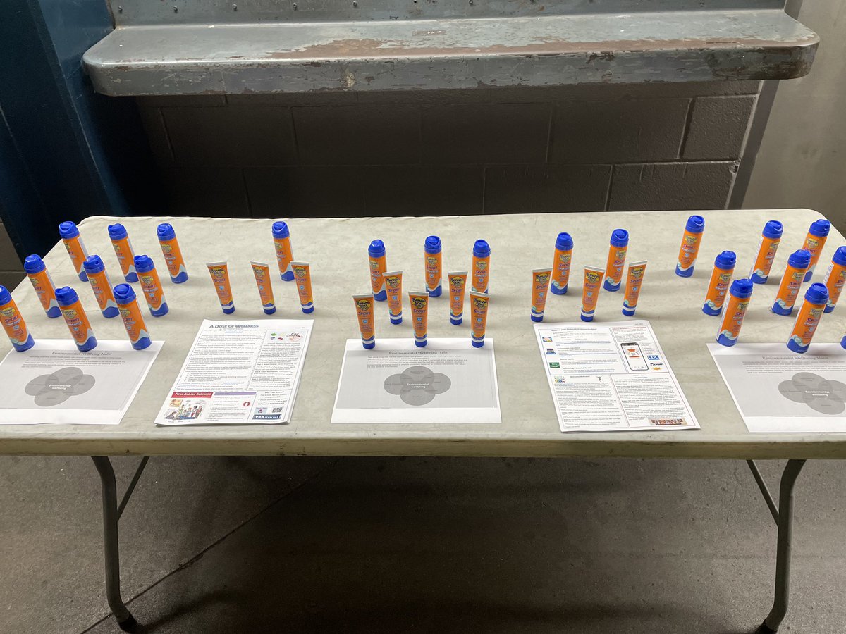 DFW_SunriseRamp's tweet photo. Sunrise Ramp wellness table focusing on sun protection! A big thanks to our wellness champ Lisa Waitemon for driving thins message to our people 👍 🔥🥵☀️🧴@DfwUps @RedRiverUPSers @UpsDfwTraining @UPSers https://t.co/wUzNFJeJjl