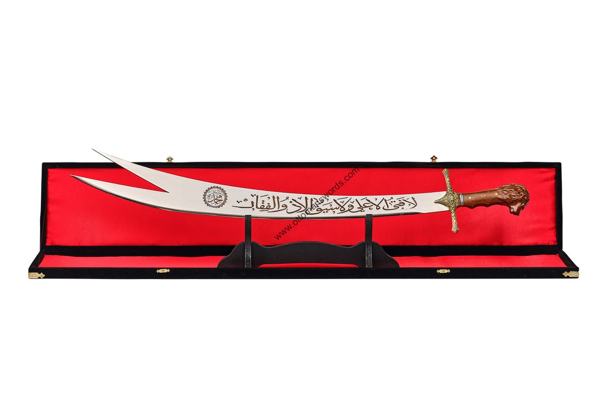 Zulfikar Sword For Sale ⚔️
Lion head Handle, Embroidered brass guard, 90 Centimeter Length Made Of High Quality Steel.
Free worldwide delivery ✈️with special box and stand. ↙️
ottomanswords.com/zulfiqar-sword…

#zulfiqarsword #zulfikarsword #imamalisword