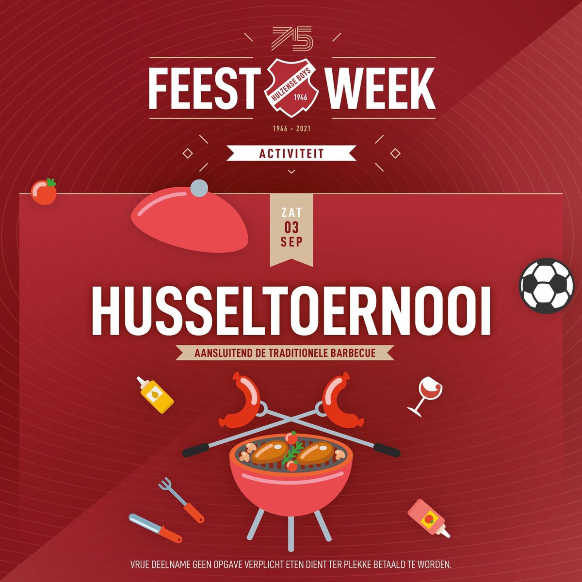 hulzenseboys's tweet photo. De laatste dag van de feestweek is aangebroken. Op Smidserve rolt de bal al weer en vanavond gaan we knallend richting ons 76-jarig bestaan #HB75 https://t.co/oxiz9SVMXH