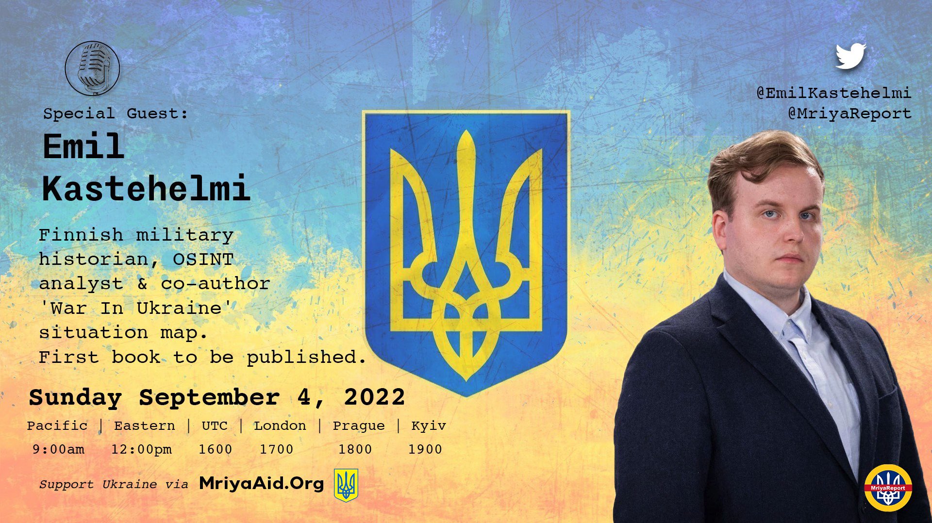 Mriya Report on Twitter &quot; 🇺🇦 Please join us Sunday, September 4th at