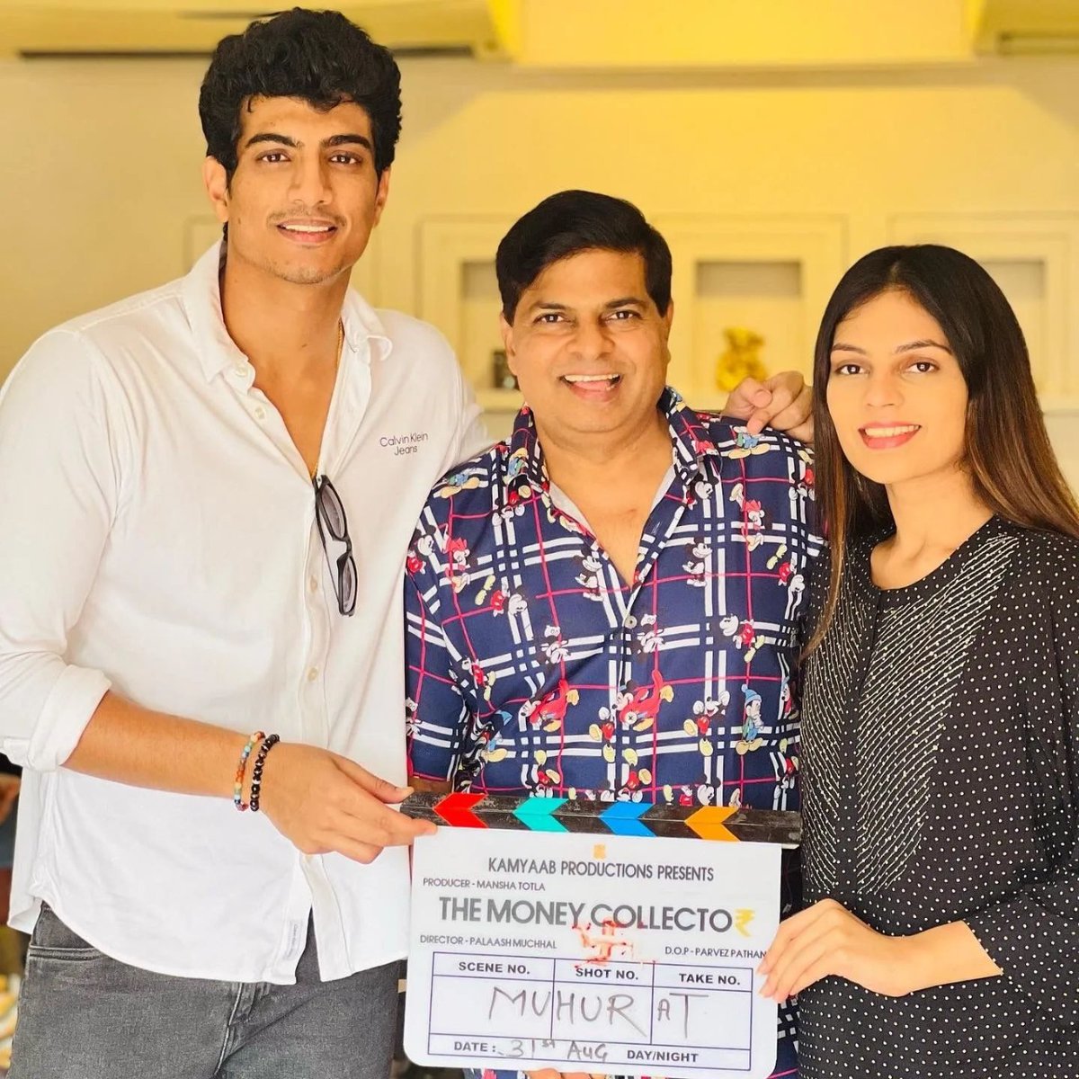 Congratulations #PalaashMuchhal on his second project as a director for #TheMoneyCollector  and #ManshaTotla as Producer!

My best wishes to the team of #TheMoneyCollector Hope it achieves massive success❤️