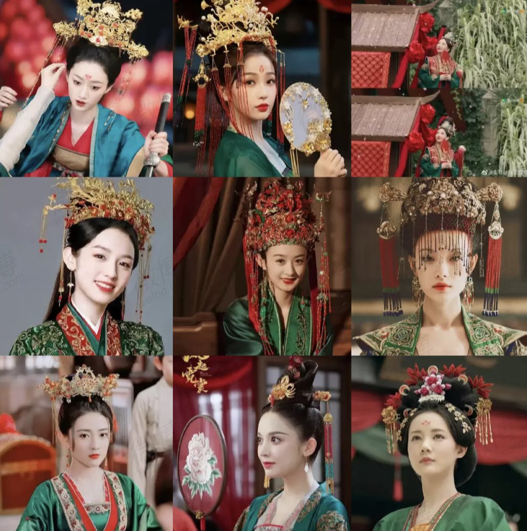 The green wedding dresses of some actress in dramas
#GuoXiaoting, #YuShuxin, #LiuYan,
 #ZhouYe, #ZhaoLiying, #NiNi, #LiangJie,  #Gulinaza, #LiYitong

#Cpop