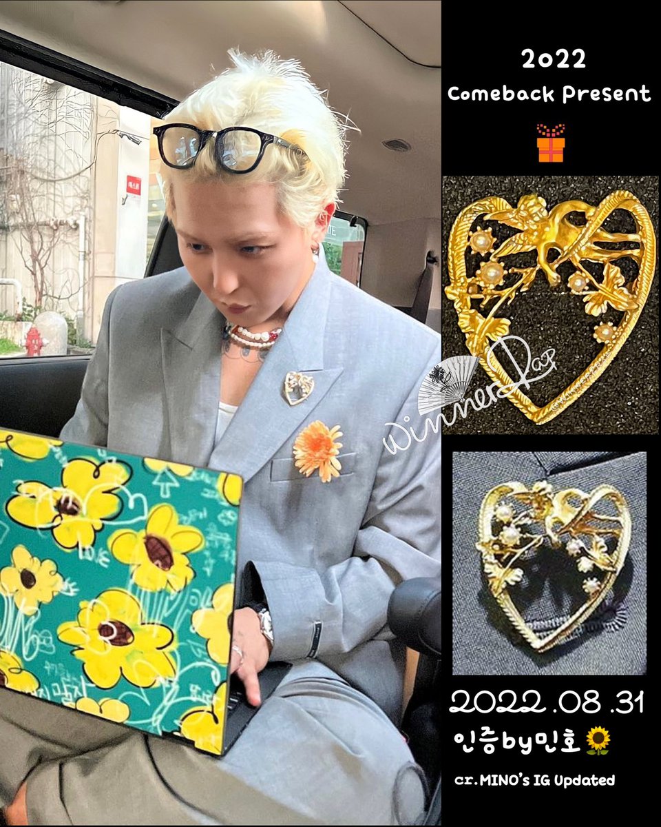 winner2rap's tweet photo. Artist Ohnim💛 @official_mino_ Thank you so much~🥺 You’re the best as always!!!💕
-인증by민호 31.08.2022🧡🌻-
2022 Comeback Present🎁
#WINNER #위너 #HKIC #Winner2rap
@yginnercircle #WINNERSTYLE #MINOFASHION #SONGMINHO #송민호 #MINO #미노 @yg_winnercity https://t.co/QFcAzo8Dfj